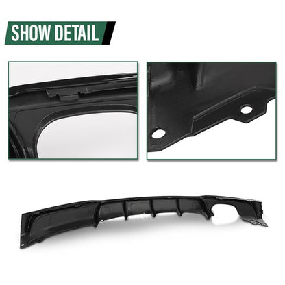 Solid Spare Fit For 2012-2019 BMW 3 Series F30 F31 M Sport Rear Bumper Diffuser Gloss Black