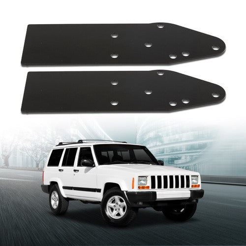 Solid Spare Front Bumper Tie-ins Frame Reinforce Plate Brackets Fit For Jeep Cherokee XJ MJ