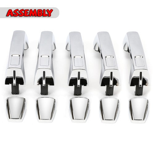 Solid Spare 5 PCS Exterior Door Handle Assembly Replacement W/Cap For Hummer H3 Alpha 06-10