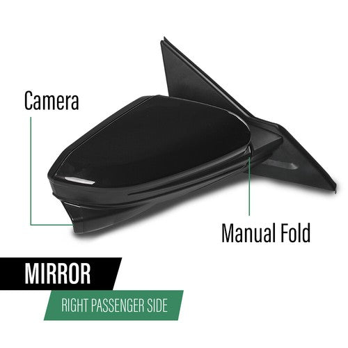 Solid Spare Fit For 16-20 Honda Civic 11 Pin Power Heated View Camera Mirror Passenger Side
