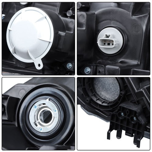 Solid Spare LH+RH Headlight Headlamps Clear w/Sport Pkg HID Type For Nissan Maxima 2009-2014