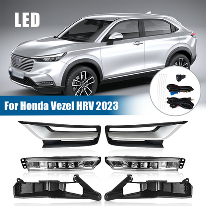 For Honda HR-V HRV 2022 2023 2024 LED Fog Lights Lamps Set W/DRL Left & Right