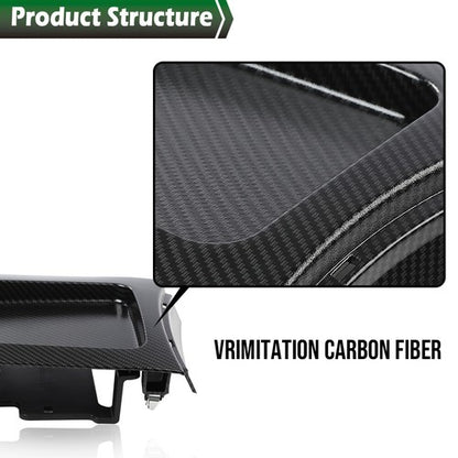 Solid Spare Carbon Look Shifter Console Tray Bezel 1RN52AAAAC Fit For 11-2017 Dodge Charger