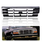 Solid Spare Front Bumper Grille Grill Fit For 1992-1996 Ford Bronco F150 F250 F350 Pickup