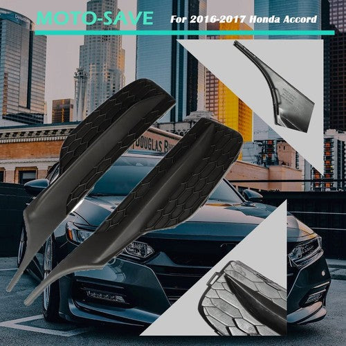 Solid Spare Fog Light Lamp Cover Bezel Set For 16-17 Honda Accord 2.4L/3.5L Left+Driver Side