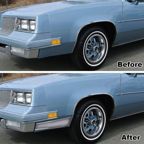 Solid Spare Fit For 81-88 Cutlass Supreme Front Lower Fender Chrome Molding Trim Left&Right