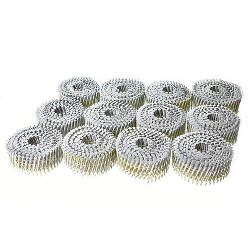 Solid Spare 3600Pcs Siding Nails 2 x 0.092 15 Degree Collated Wire Coil Full Round Head US