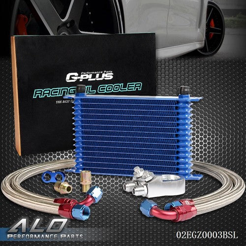 Solid Spare Universal 15 Row 10AN Alumium Engine Transmission Oil Cooler+ Filter Adapter Kit