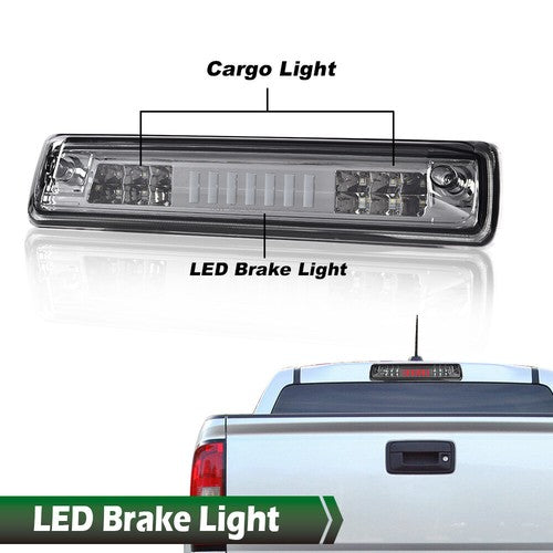 Solid Spare Fit For 15-18 Colorado Canyon Smoke/Chrome LED 3rd Brake Light Cargo Lamp