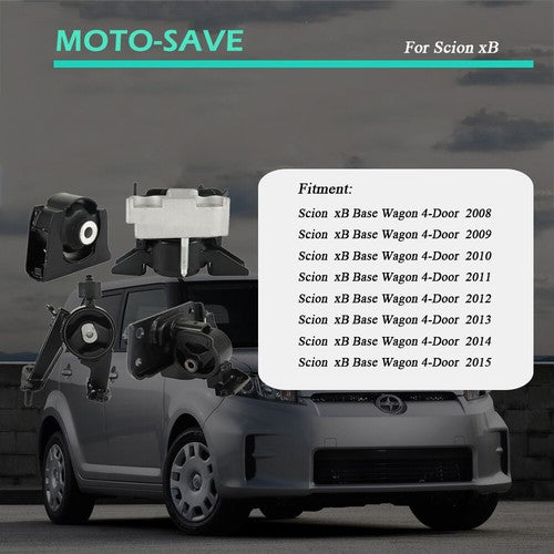 Solid Spare Fit For 2008-2015 Scion xB 62071 Auto Engine Motor & Transmission Mount Set 4PCS