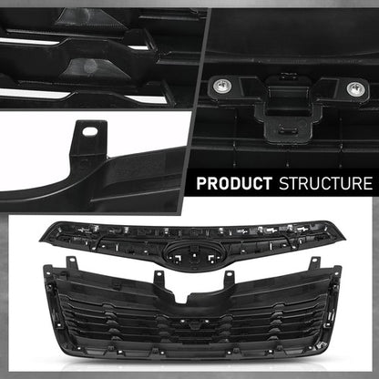 Solid Spare Fit For 2019-2021 Subaru Forester Front Bumper Upper Grille Honeycomb Grill