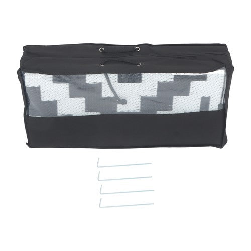 Solid Spare Black & White Outdoor Waterproof Plastic Rug For Camping Outdoor Carpet 8x10ft