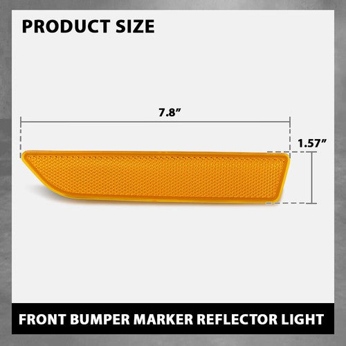 Solid Spare 2pcs Front Side Bumper Marker Reflector Light Fit For 2007-2010 BMW X3 E83