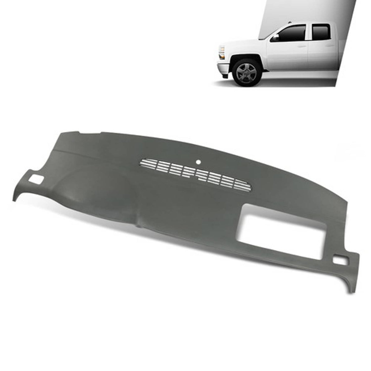 Solid Spare TPE Dash Cover Cap Fit For 2007-2014 Chevy Tahoe Avalanche Suburban Tahoe Gray