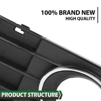 Solid Spare Fit For 09-11 Audi A4 B8 A4L Front Bumper Fog Light Grille Grill Cover Pair