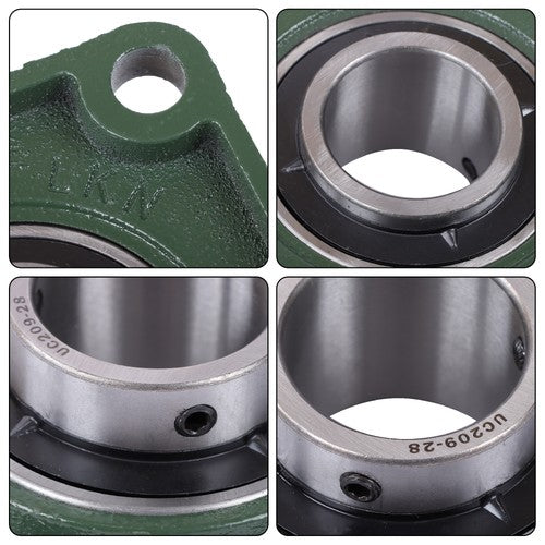 Solid Spare 10× UCF209-28 1-3/4" Bore Pillow Block Flange Bearing 4 Bolt Solid Base