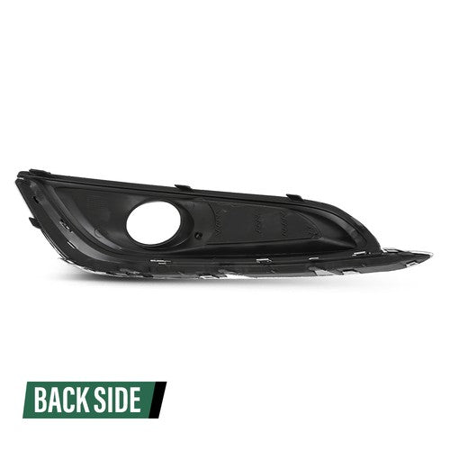 Solid Spare Fit For 2014-2017 Buick Regal Fog Light Bezel Lamp Cover w/ Chrome Trim Left