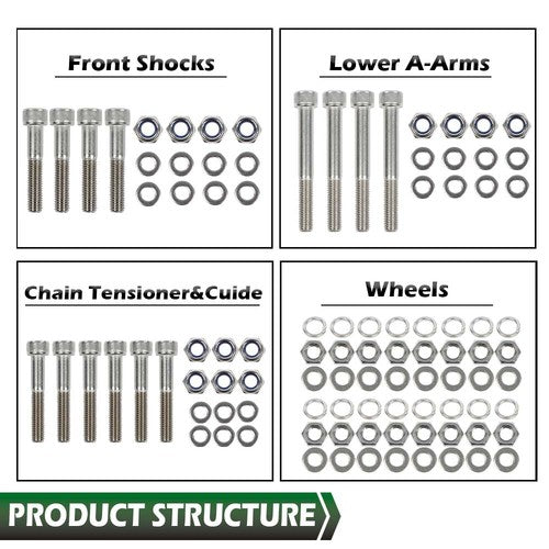 Solid Spare Fit For 87-06 Yamaha YFZ350 Banshee Stainless Steel Atv Bolt Screw Kit Set