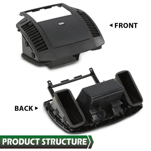 Solid Spare Fit For 2005-2006 Nissan Altima Dash Radio Bezel w/Storage Vents Glove Box Black