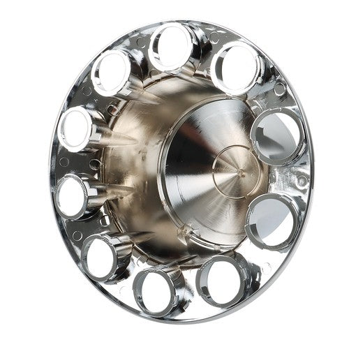 Solid Spare Chrome Hub Cover Kit 33mm Front Rear for Semi Truck Wheel Axle Covers Spiked