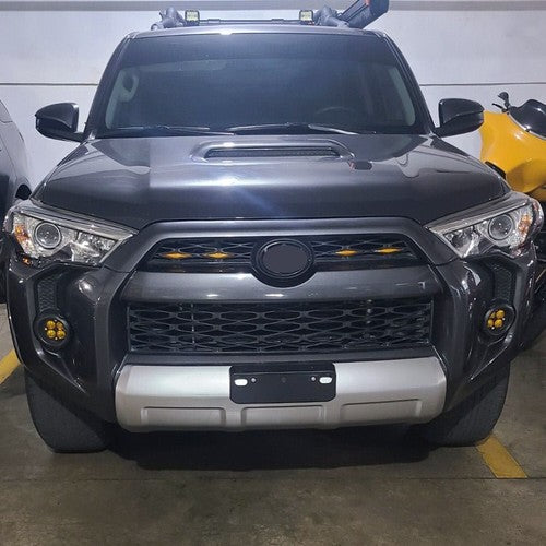 Solid Spare Pair LED Fog Lights Amber w/Brackets For Toyota Tacoma 4Runner Tundra 2010-2023