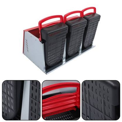 Solid Spare Red Chicken Egg Laying Box With Lided Cover Chicken Nest Boxes Coop Metal 3 Hole