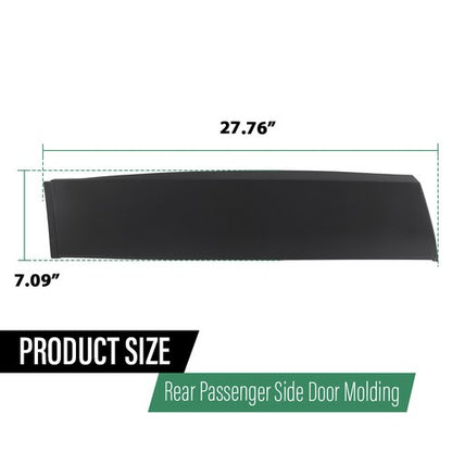 Solid Spare Side Door Body Molding Trim Rear Right CH1505110 Fit For 2014-2023 Jeep Cherokee