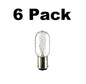 Solid Spare (6 Pack) 15T7C 15 Watt E12 Candelabra Base Exit Sign Appliance Clear Light Bulb