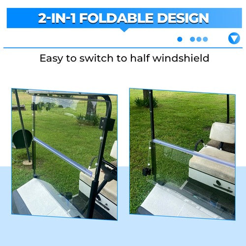 Solid Spare For EZGO Marathon Golf Cart Windshield Clear 1986-1994.5 Gas & Electric Model