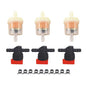 Solid Spare 3Kit 1/4" Fuel Gas Filter Shut Cut Off Valve 494768 698183 697947 In Line