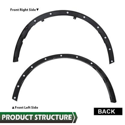 Solid Spare Fit For 18-21 Toyota C-HR Front Driver and Passenger Side Fender Trim Set