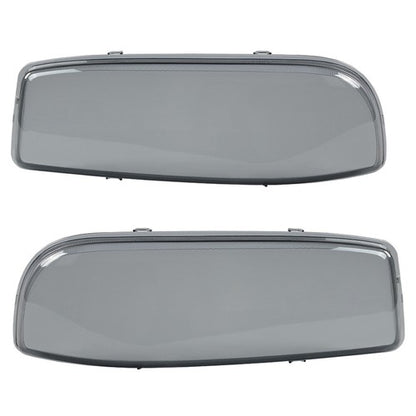 Solid Spare Fit For 1999-2007 GMC Sierra/Yukon Left+Right Headlight Replacement Lens Smoke