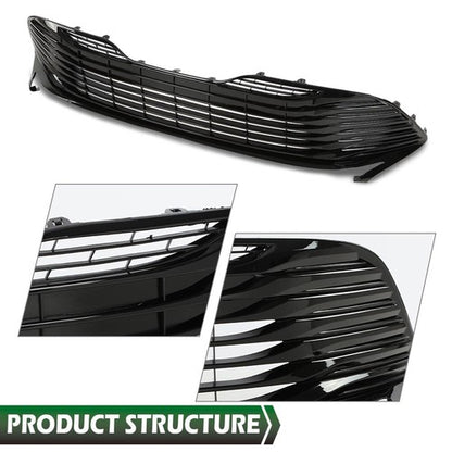 Solid Spare Fit For 2018-2020 Toyota Camry LE XLE Black Front Bumper Lower Grille Grill