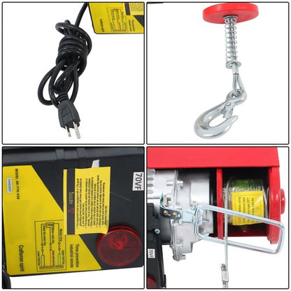 Solid Spare 1320lbs Mini Electric Hoist PA600 & Wireless Remote Control 110V Height 20-40ft