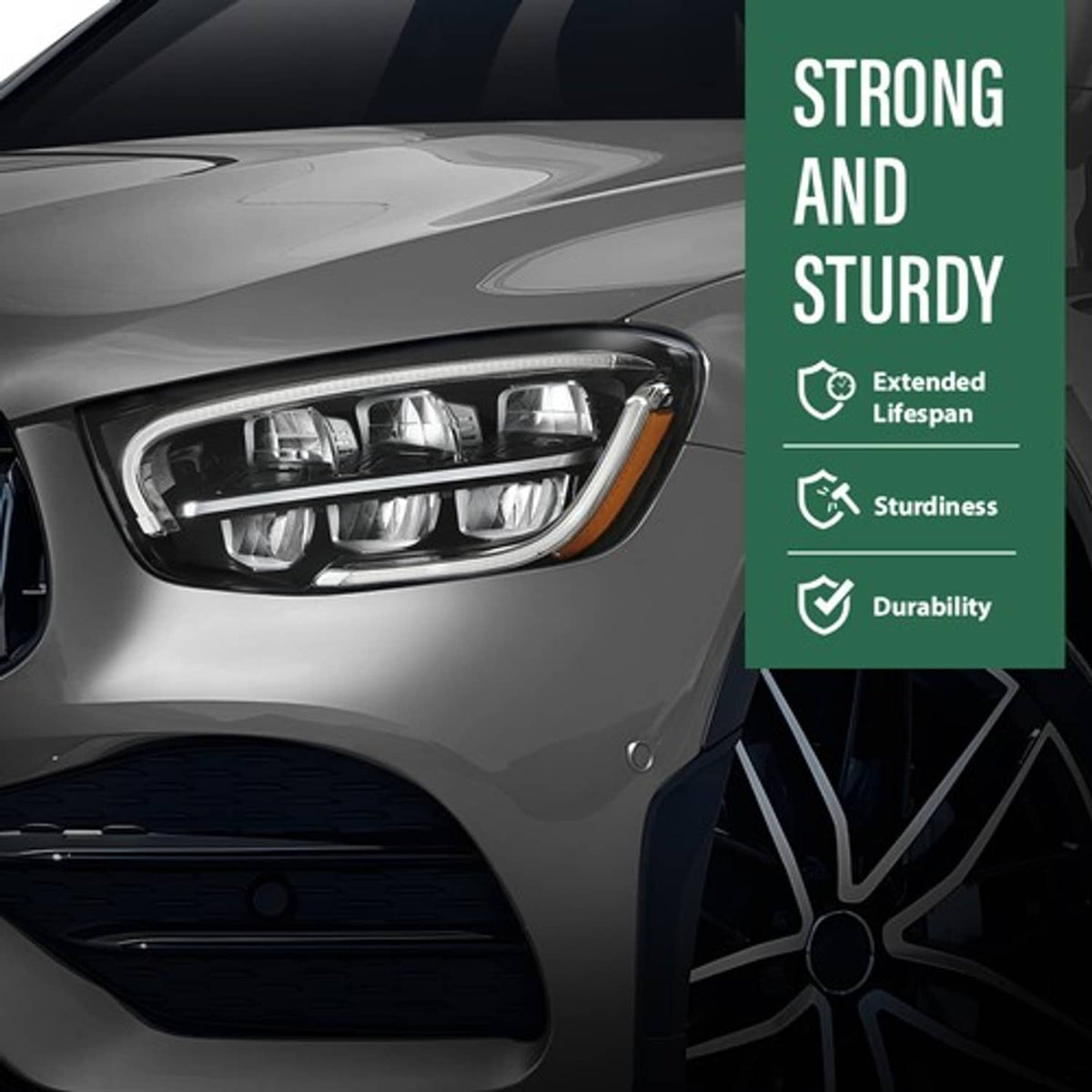 Solid Spare Fit For 2019-2022 Mercedes-Benz GLC-Class W253 X253 Headlight Replacement Lens
