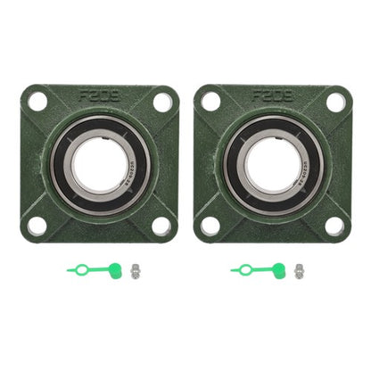 Solid Spare 2PCS UCF209-28 with seat bearing 1-3/4" Bore 4 Bolt Solid Base Self-Aligning ?