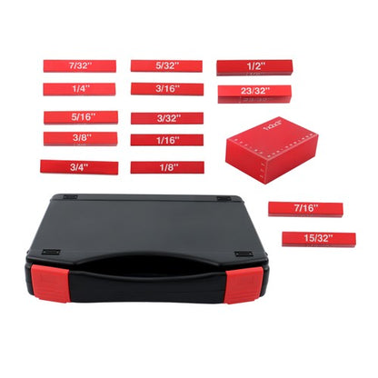 Solid Spare 15-Piece Gauge Block Set with Storage Box Setup Blocks Woodworking Tools