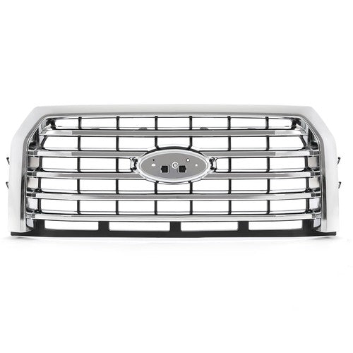 For Ford F-150 F150 2015 2016 2017 Chrome Front Upper Bumper Grille FL3Z-8200-EA