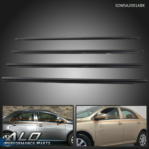 Solid Spare Fit For 2009-2012 Toyota Corolla Weatherstrip Window Moulding Trim Seal Belt