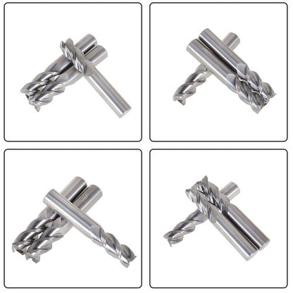 Solid Spare 1/2" 3 Flute Carbide End Mill for Aluminum x 1-1/4" Cutting Length 3PCS