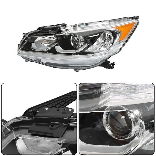Solid Spare W/LED DRL RH+LH For Honda Accord EX/EX-L/Sport Sedan 2016-17 Headlights Assembly