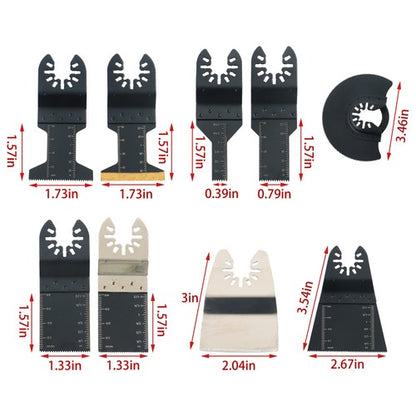Solid Spare 43 PCS Oscillating Saw Blades, Premium Multitool Kit for Wood/Metal/Plastics