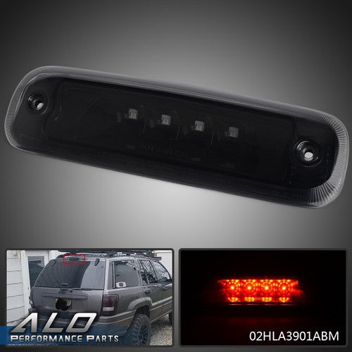 Solid Spare Fit For 97-01 Jeep Cherokee LED 3rd Third Brake Light Tail Lamp Black