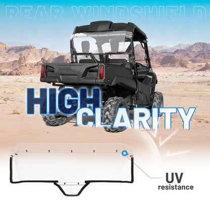 Solid Spare Clear Rear Windshield / Rear Window For 2014-Up 15 16 Honda Pioneer 700 UTV
