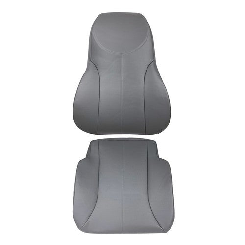 Solid Spare 4200-4300-4400 Seat Cover+Backrest Driver's Side Gray Air Ride 2-PCS Set Leather