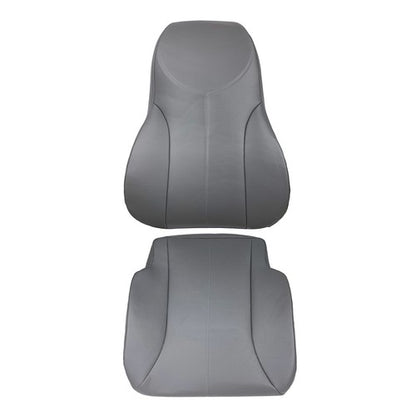 Solid Spare 4200-4300-4400 Seat Cover+Backrest Driver's Side Gray Air Ride 2-PCS Set Leather