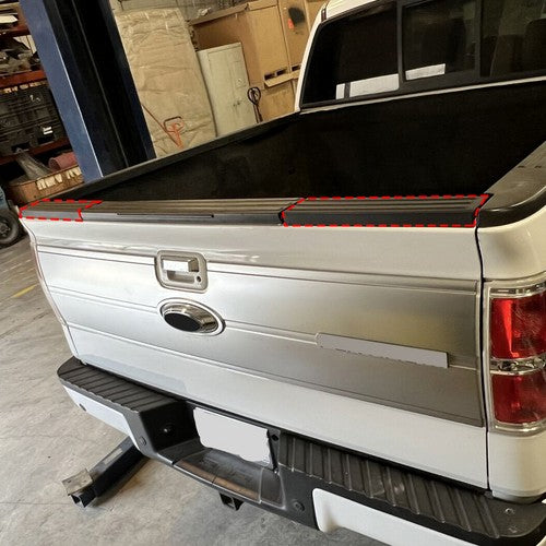 Solid Spare Flex Step Side Tailgate Molding Covers For 09-14 Ford F-150 End Cap Trim 2PCS