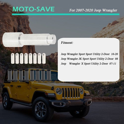 Solid Spare Door Hinge Pin Guides Liner Bushing Removal Tool Kit For Jeep Wrangler 2007-2020