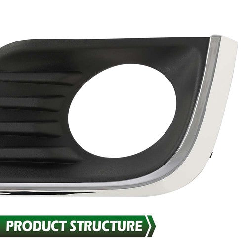 Solid Spare Front Bumper Fog Light Bezel Cover Left & Right Fit For 2016-2018 Nissan Altima
