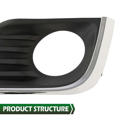 Solid Spare Front Bumper Fog Light Bezel Cover Left & Right Fit For 2016-2018 Nissan Altima